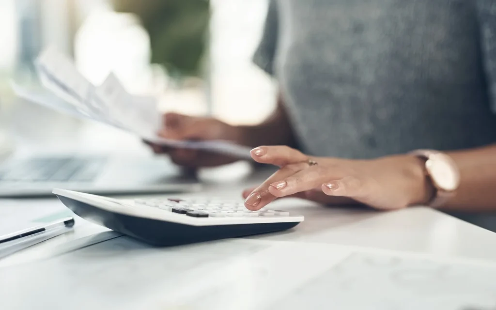 photo of an Edmonton bookkeeper reconciling bank transactions for an Edmonton small business client